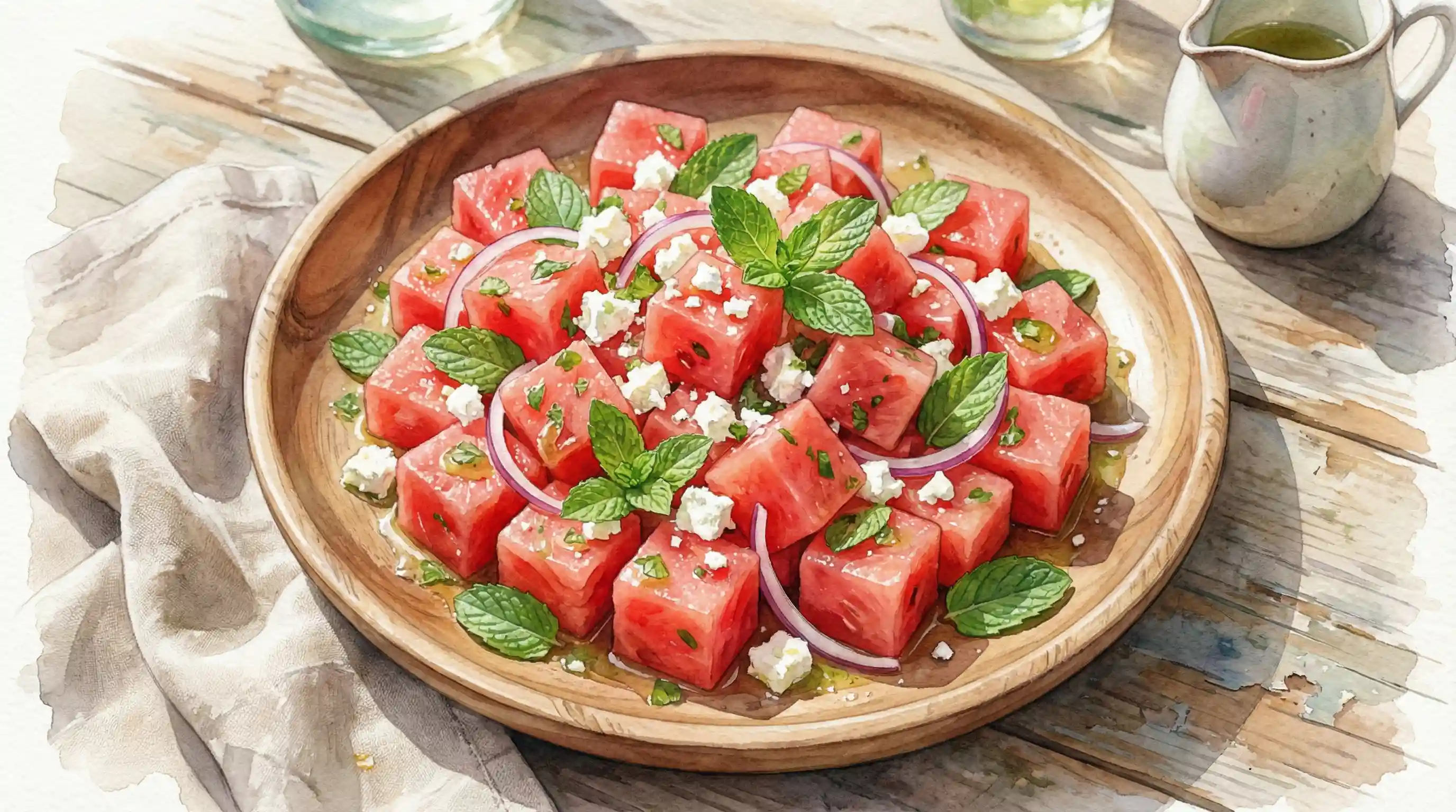 西瓜菲达奶酪沙拉 - 暗网禁区